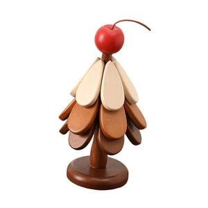 Bothyi - Juego De Salvamanteles De Madera, Posavasos Plegables Antideslizantes Para Ollas, Platos Calientes, Cuencos, Manzana