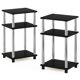thumbnail image 5 of Mesa de Noche Furinno Simplistic Pack de 2, 2 Niveles Americano/Cromo, 5 of 6