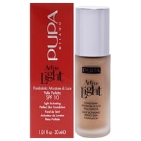Base De Maquillaje Active Light Perfect Skin Fps 10 - 050 Beige Dorado De Pupa Milano Para - 1.01 Oz