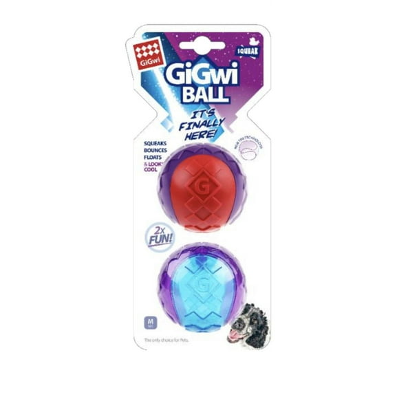 Pack Pelota Squeaker Medium Gigwi 2 Un