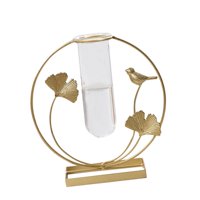 Magideal - Florero De Cristal De Hierro, Tubos De Ensayo, Jarrón, Arreglo Floral, Plantas Hidropónicas, Maceta, Sala De , Terrario, Contenedor, Decoración Ronda