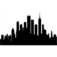 Rienda Libre Graphics - Decomural Cityscape Urban City Skyline Ws-15841