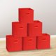 thumbnail image 4 of Cubos de almacenamiento simples para el hogar, plegables, 28 cm, color rojo, paquete de 6, 4 of 7