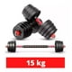 thumbnail image 2 of Set Mancuernas Y Barra Unibles 15kg Fitness Pesas Ajustable, 2 of 3