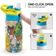 thumbnail image 4 of Rugrats: Aventuras en Pañales Botella de Agua con Tapa Pop Top de Un Toque, Acero Inoxidable, a Prueba de Fugas, para Deportes, Botella Infantil azul 12 oz, 4 of 6