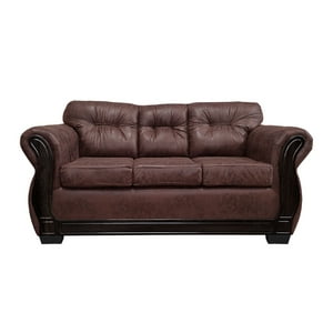 América Decora - Sofá Con Resorte Estructural 3 Personas Taurus Envejecido Café Oscuro