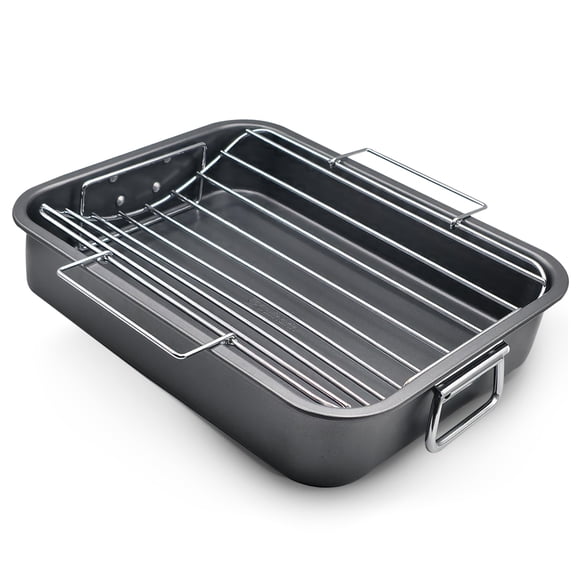 Fuente para asar CULINARIN 30x42 cm antiadherente con rejilla y asas