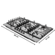 thumbnail image 2 of Encimera A Gas Licuado Acero Inoxidable 5 Platos, 2 of 7
