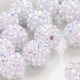 thumbnail image 2 of suxuMhao Cuentas de Resina Blancas Coloridas con Pedrería Al por Mayor Cuentas Redondas con Pavé 10mmx12mm Cuentas para Pulsera para Hacer Joyería Manualidades Cuentas de Bola de Discoteca 50 Piezas, 2 of 2