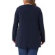 thumbnail image 3 of Agnes Orinda Ropa de Halloween para Mujeres de Talla Grande Camisetas Costuras Expuestas Abertura Lateral Dobladillo Alto Bajo Blusas Cuello Redondo Manga Larga Camiseta Casual 2X Azul Oscuro, 3 of 6