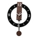 thumbnail image 2 of Reloj de pared con péndulo acrílico, fácil de leer, decorativo, moderno, silencioso, para colgar en la cocina, dormitorio, regalo para sala de estar. Negro, 2 of 5