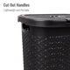 thumbnail image 4 of Cesto de ropa Mind Reader 50L Pack de 2 unidades negro estilo mimbre, 4 of 7