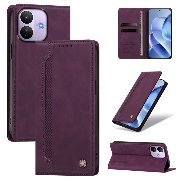 Funda Billetera para Xiaomi Redmi Note 17 Pro 5G Imán y Resistente Morado