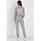 thumbnail image 3 of Conjunto De Top Y Pantalón Con Cremallera Y Rejilla En Contraste De Color Gris Jaspeado, 3 of 5