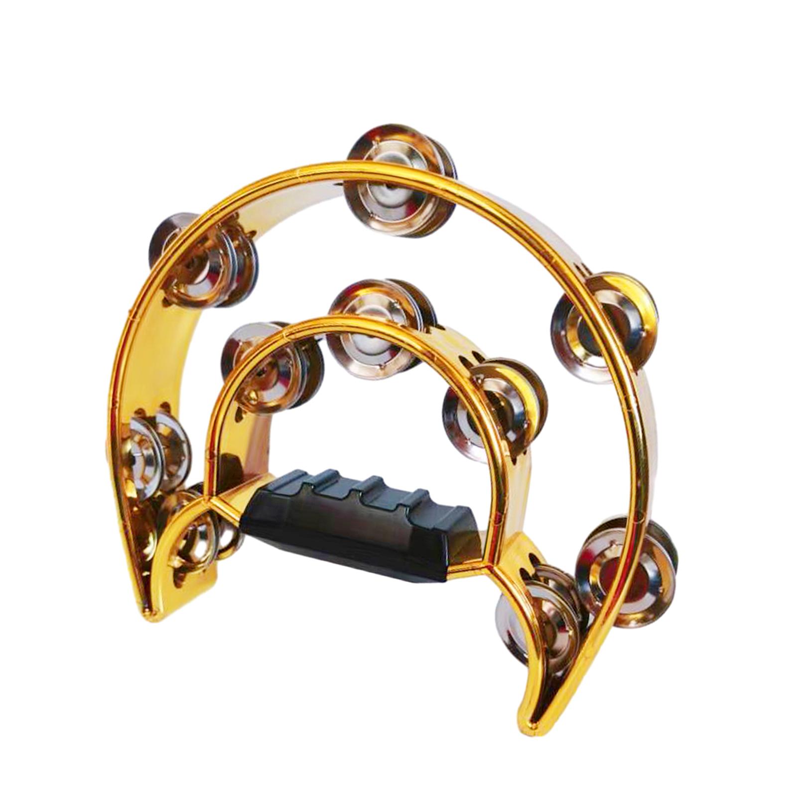 Magideal - Hi Hat-Juego De Batería De Pandereta, Accesorios De Percusión, Agitador De Metal Profesional Para Entusiastas De Los Kits De Batería Creativos De Ktv Oro