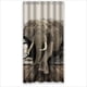 thumbnail image 1 of Cortina de ducha de elefante estilo "Elefante que se escapa de la pared" con ganchos, tamaño 36 x 72 pulgadas, 1 of 3
