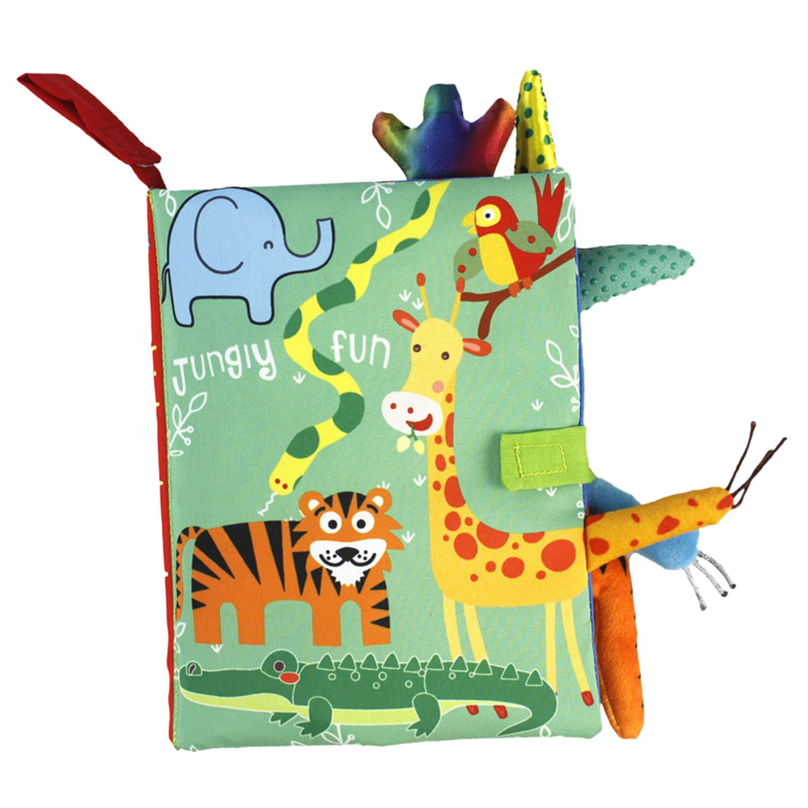 Magideal - Libro De Tela Suave Con Tema De Animales Para Padres Y Hijos, Libro Interactivo Arrugado, Juguete Sonajero Para Cochecito, Juguetes Para Bebés Recién Tigres