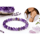 thumbnail image 3 of Pulsera amatista natural 8mm mujer energía protección calma, 3 of 3