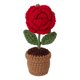 thumbnail image 2 of Mini Maceta Rústica Con Flores Tejidas A Mano, Estante Para Regalo De Cumplea?os Y Día De San Valentín, Rosa Roja, 2 of 5