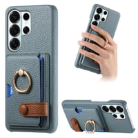 Funda Foxdock Para Samsung Galaxy S26 Ultra Protección Antigolpes, Función De Soporte, Con Anillo Y Cartera Magnética-Azul