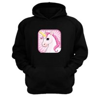 Genérico - Polerón Canguro Unicornio Negro Talla S Unisex