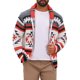 thumbnail image 1 of INSPIRE CHIC Chaqueta de Punto de Hombre Jacquard para Otoño Invierno Vintage Talla XL Rojo, 1 of 5