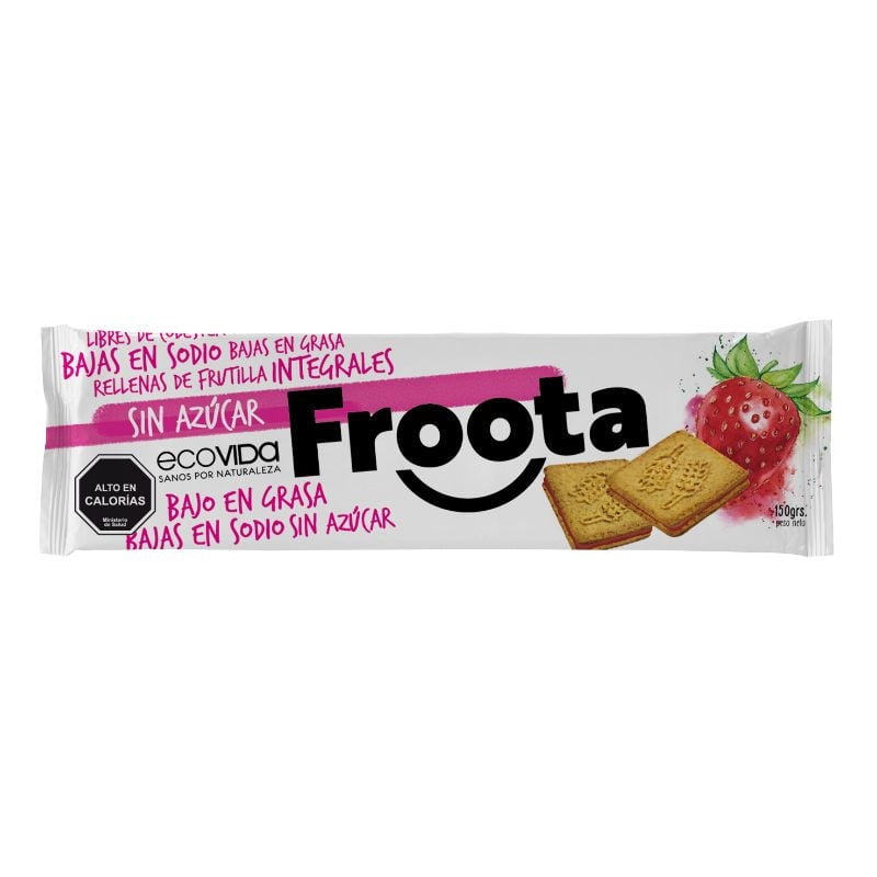 Galleta Emparedado De Frutilla Bolsa 150 g Ecovida