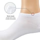 thumbnail image 4 of Calcetines Tobilleros De Algodón Fino De Corte Bajo 10 Pares Blancos, 4 of 6