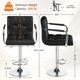 thumbnail image 3 of Set de 4 taburetes de bar ajustables Yaheetech, cuero PU negro, 3 of 9