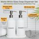 thumbnail image 2 of Set dispensador de jabón RM Home, vidrio blanco, 500 ml, con bandeja, 2 of 6