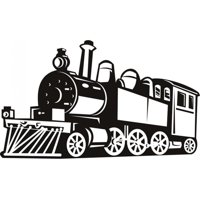 Rienda Libre Graphics - Decomural Steam Train Childrens Ws-19069