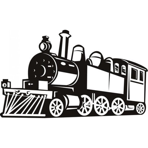 Rienda Libre Graphics - Decomural Steam Train Childrens Ws-19069