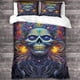 thumbnail image 3 of Juego de funda nórdica con estampado 3D de calavera gótica, microfibra cepillada suave, fundas nórdicas creativas con calaveras, fácil cuidado, juegos de ropa de cama de calidad hotelera con, 3 of 3