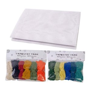 Magideal - Tela De Punto De Cruz Con Hilo, Tela Aida Para Punto De Cruz, Decoración Del Hogar, Se Puede Planchar A Alta Temperatura, Lienzo Con Punta De Aguja De Conjunto B