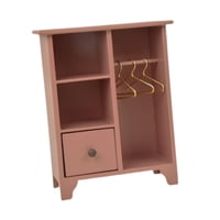 Bothyi - Armario De Pie De Madera Para Casa De Muñecas, Accesorios Para Fotos, Mini Estante Para Ropa Para Regalo, 1/12