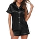 thumbnail image 1 of Conjunto de pijama corto de satén de seda para mujer, pijama de satén, conjuntos de pijama para mujer, pantalones cortos para mujer, 1 of 1