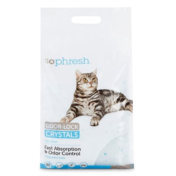 Arena para Gatos SO PHRESH 6,8 kg Cristal Odor‑Lock