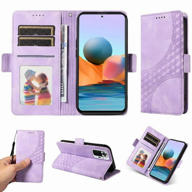 Carcasa FOXDOCK Xiaomi Redmi Note 10 Pro 4G de cuero PU, diseño acolchado clásico, protección contra caídas y rayones
