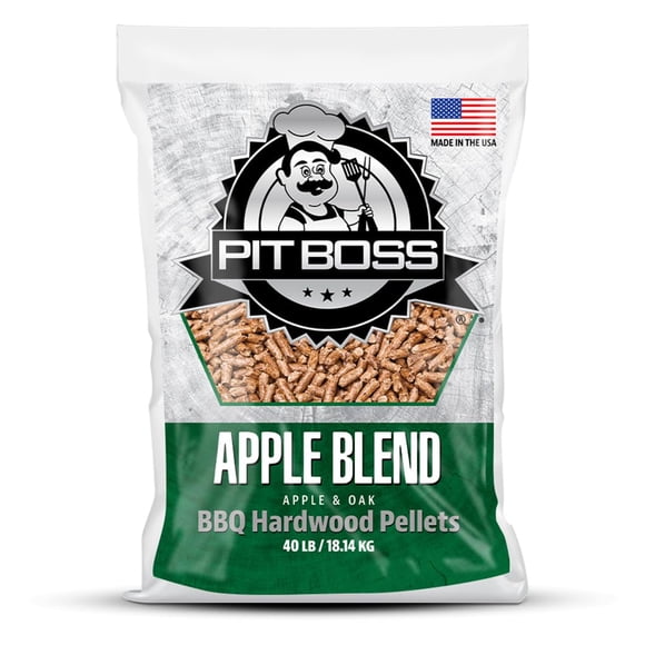 Pellets de madera dura PIT BOSS mezcla de manzana 18 kg