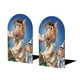 thumbnail image 1 of ALF: La Serie Animada Sujetalibros decorativos temáticos, tope para estantería con base antideslizante, uso dual para hogar y oficina - 2 piezas, 1 of 6