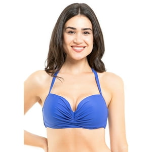 Samia - Bikini Sostén Con Copa Blanda C-D Azul 48
