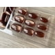 thumbnail image 5 of Uñas Press On Adhesivas Ojo De Gato 24pcs Marron Cuadradas Largo Medio, 5 of 7