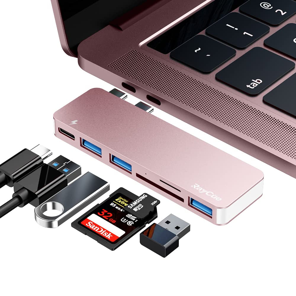 Adaptador Usb C Hub Raycue 6 En 1 Con 3 Macbook Pro/air Usb 3.0