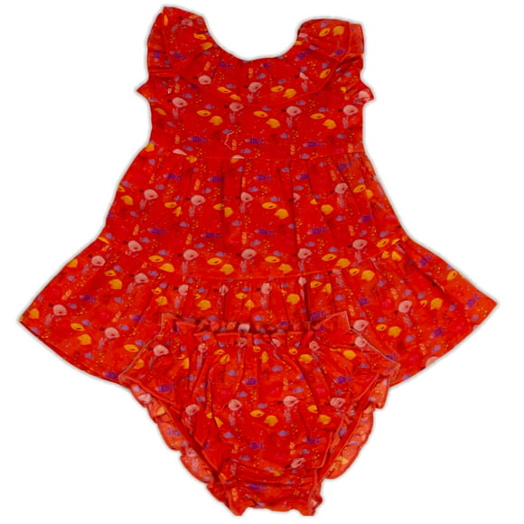 Vestido Bebe Niña Naranjo Pillin