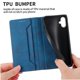 thumbnail image 2 of Funda tipo cartera con bloqueo RFID para Samsung Galaxy A06 Con tapa abatible, portatarjetas, cierre magnético, TPU y soporte Azul, 2 of 6