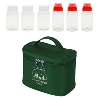 Ioensy - Frascos De Especias Para Exteriores, Salero Portátil Transparente, Pimentero, Soporte Para Especias, Verde