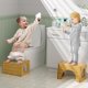 thumbnail image 1 of Taburete AmazerBath 3 en 1 de bambú para niños pequeños que aprenden a ir al baño, 1 of 8