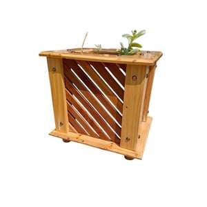 Genérico - Macetero Madera Rústico