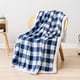 thumbnail image 5 of Manta PAVILIA Buffalo Plaid Sherpa blanco/azul marino, 150 x 200 cm, 5 of 9