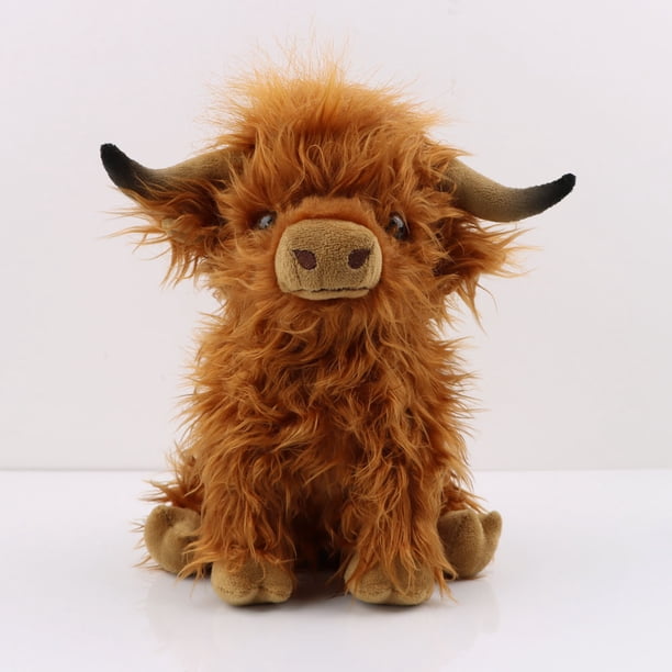 1pc Highland Cow Plush Toy, 27CM/11'', Cute Highland Cattle Soft Stuffed Doll, Cow Plush Pillow For Kids And Fans Christmas Gift